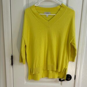 Dress Barn Bright Yellow V-Neck Sweater